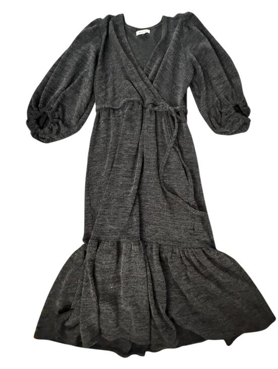 Max Studio Dresses & Skirts - Max Studio Charcoal Knit Wrap Dress – Size S
